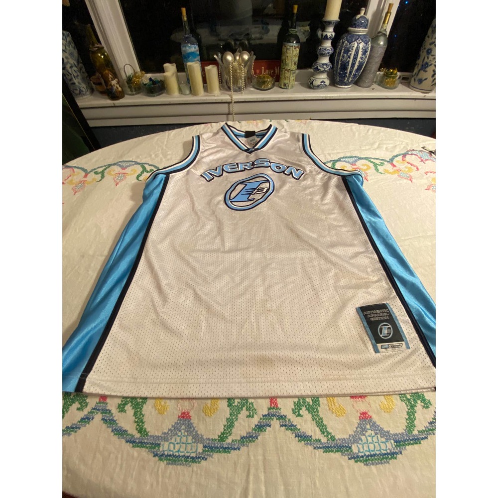 Limited Edition I3 Reebok extra-large Iverson number 3 jersey light blue